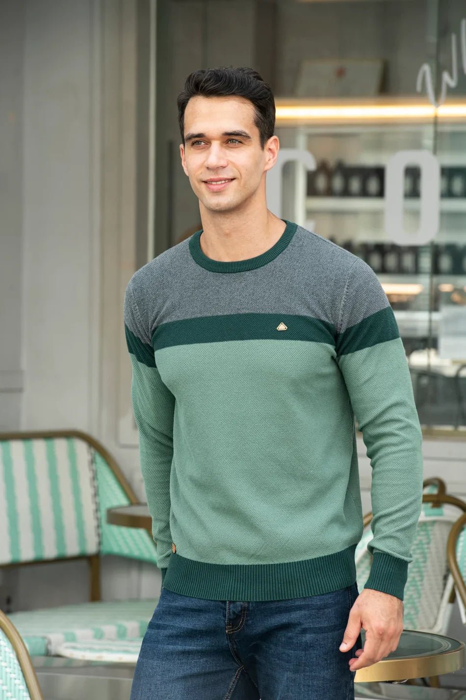 Pull Élégant à Rayures pour Hommes - Marie Montel
