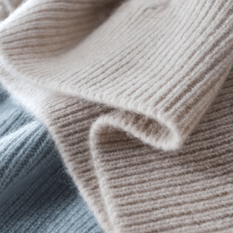 Pull en Laine avec Col Roulé à Carreaux pour Femmes - Marie Montel
