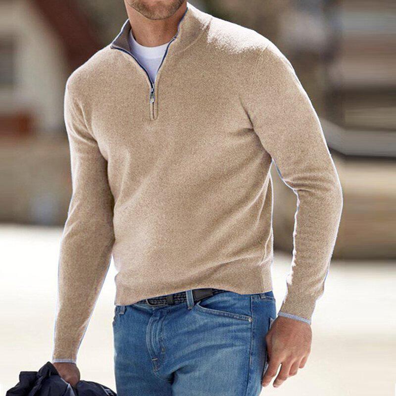 Pull en Laine avec Fermeture Zippée pour Hommes - Marie Montel