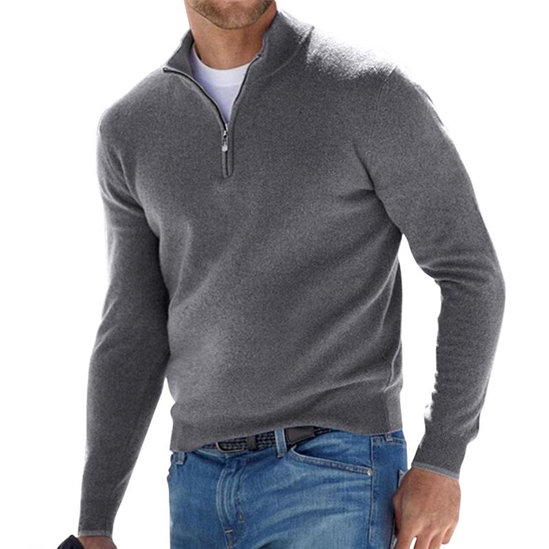 Pull en Laine avec Fermeture Zippée pour Hommes - Marie Montel