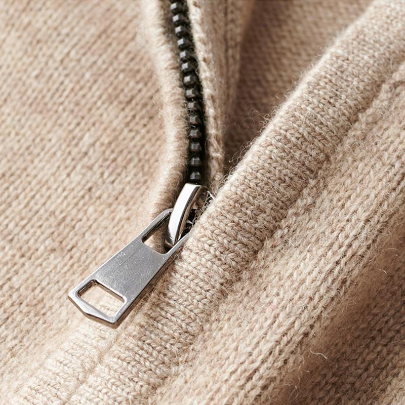 Pull en Laine avec Fermeture Zippée pour Hommes - Marie Montel