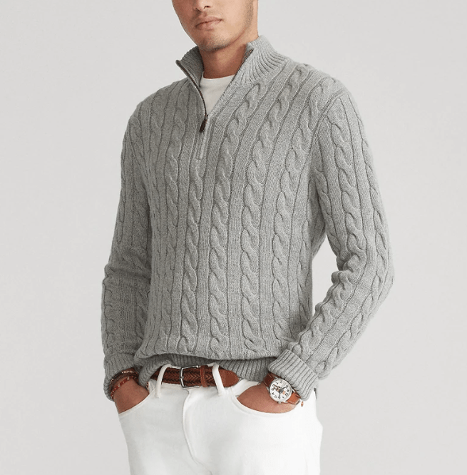 Pull en Laine & Cachemire Col Rond pour Hommes - Marie Montel
