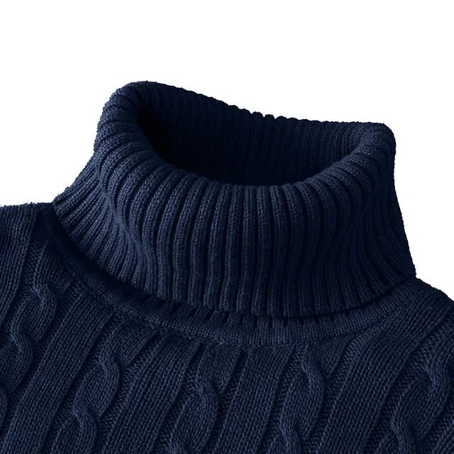 Pull en Maille Douce à Col Roulé pour Hommes - Marie Montel