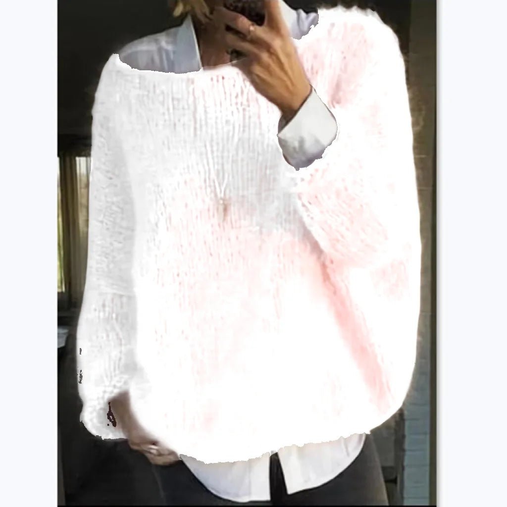 Pull Manches Longues à Epaule Découverte pour Femmes - Marie Montel