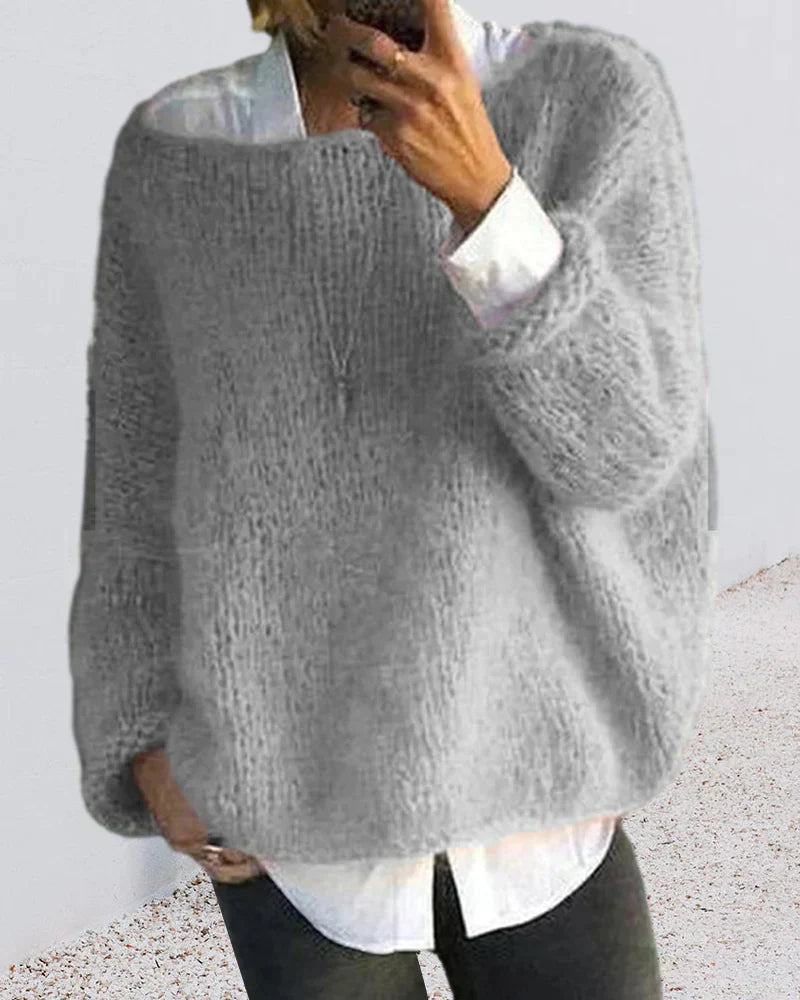 Pull Manches Longues à Epaule Découverte pour Femmes - Marie Montel