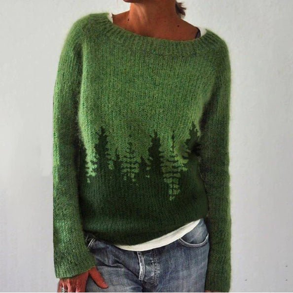 Pull Rétro Chic à Manches Longues pour Femmes - Marie Montel