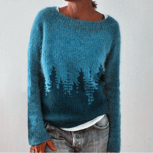 Pull Rétro Chic à Manches Longues pour Femmes - Marie Montel