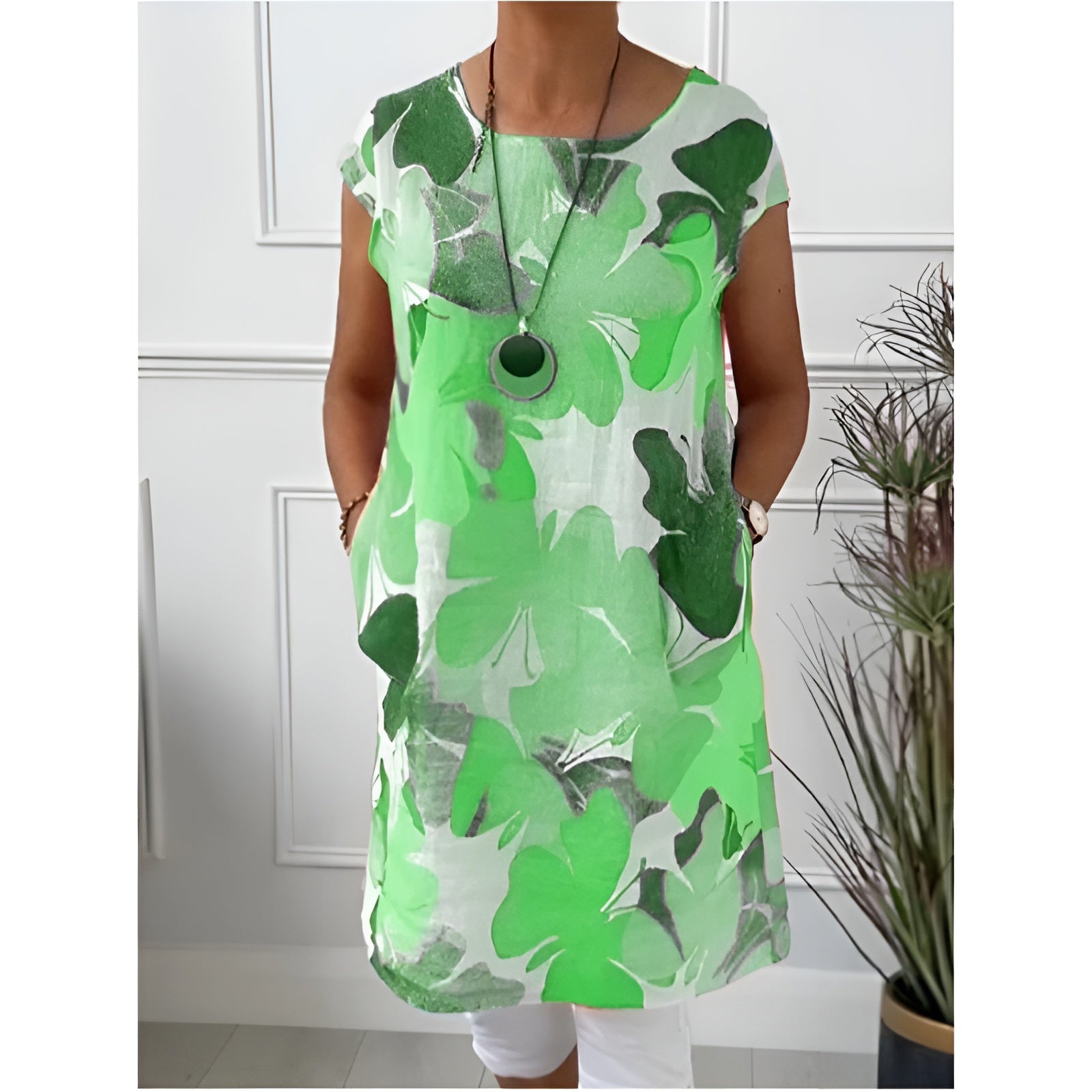 Robe Chemise Élégante à Imprimé Papillon pour Femmes - Marie Montel
