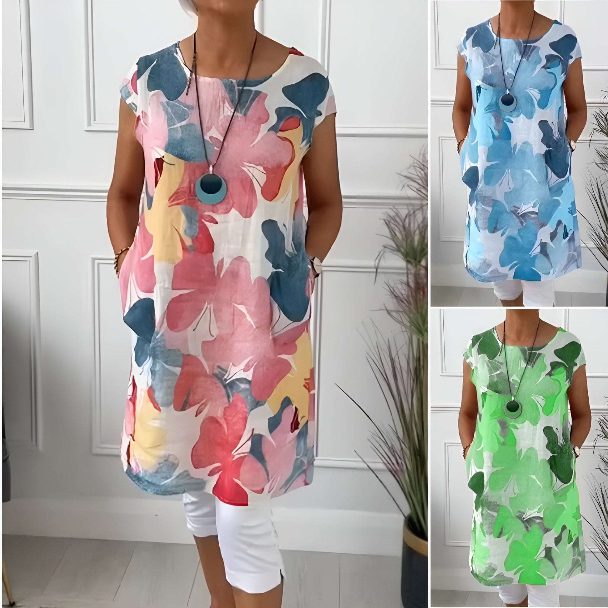 Robe Chemise Élégante à Imprimé Papillon pour Femmes - Marie Montel