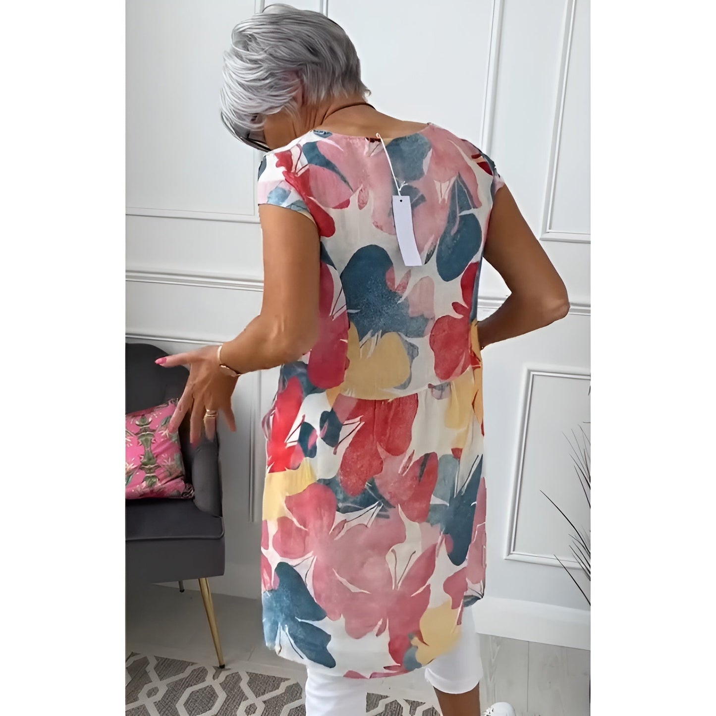 Robe Chemise Élégante à Imprimé Papillon pour Femmes - Marie Montel