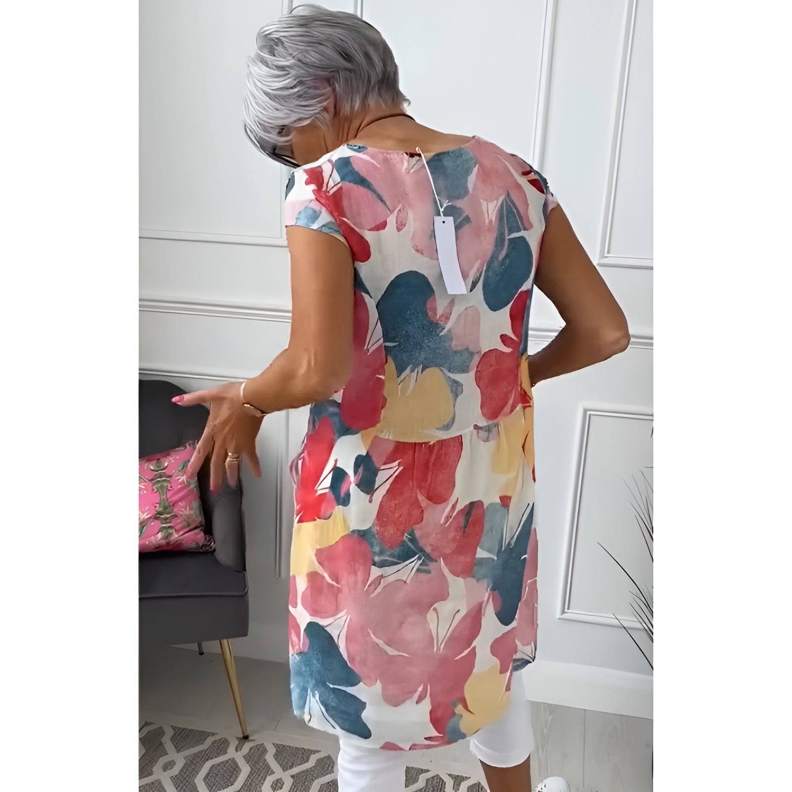 Robe Chemise Élégante à Imprimé Papillon pour Femmes - Marie Montel