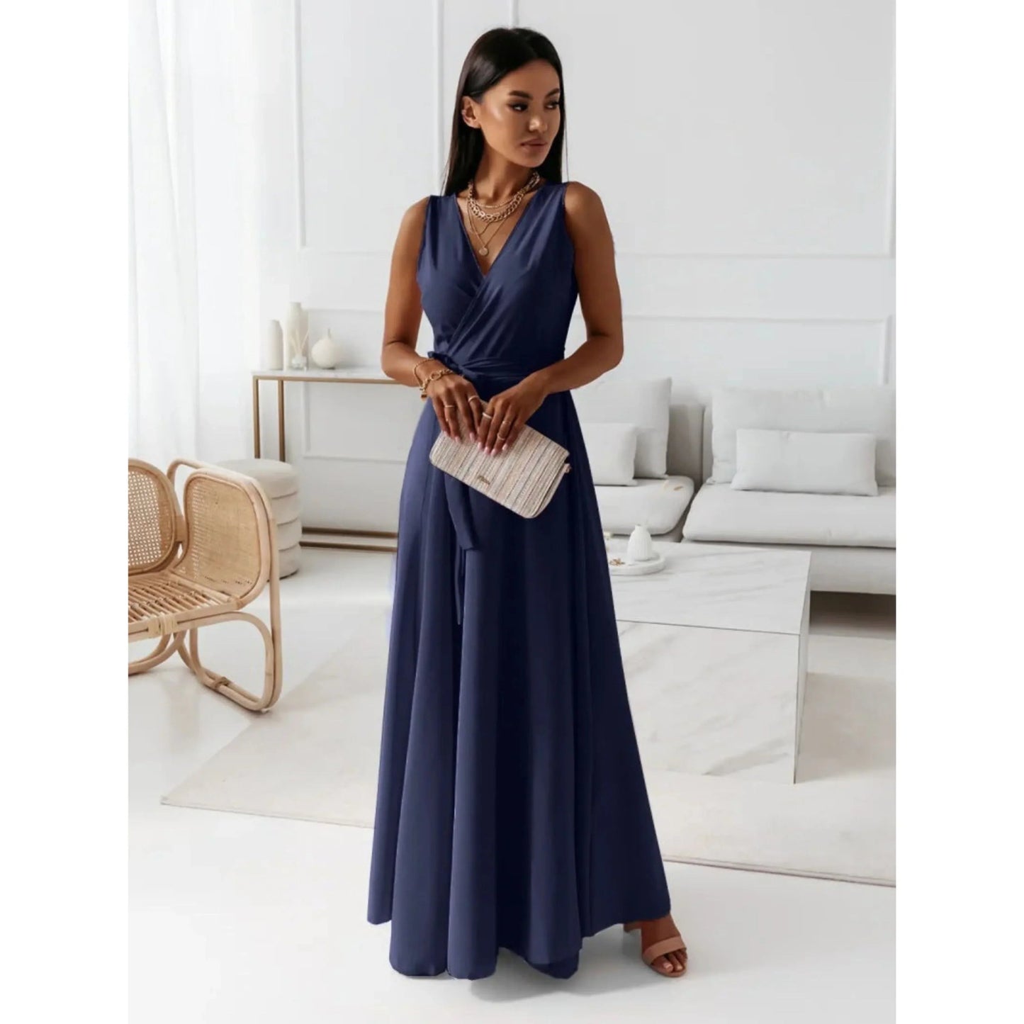 Robe Chic à Col V pour Femmes - Marie Montel