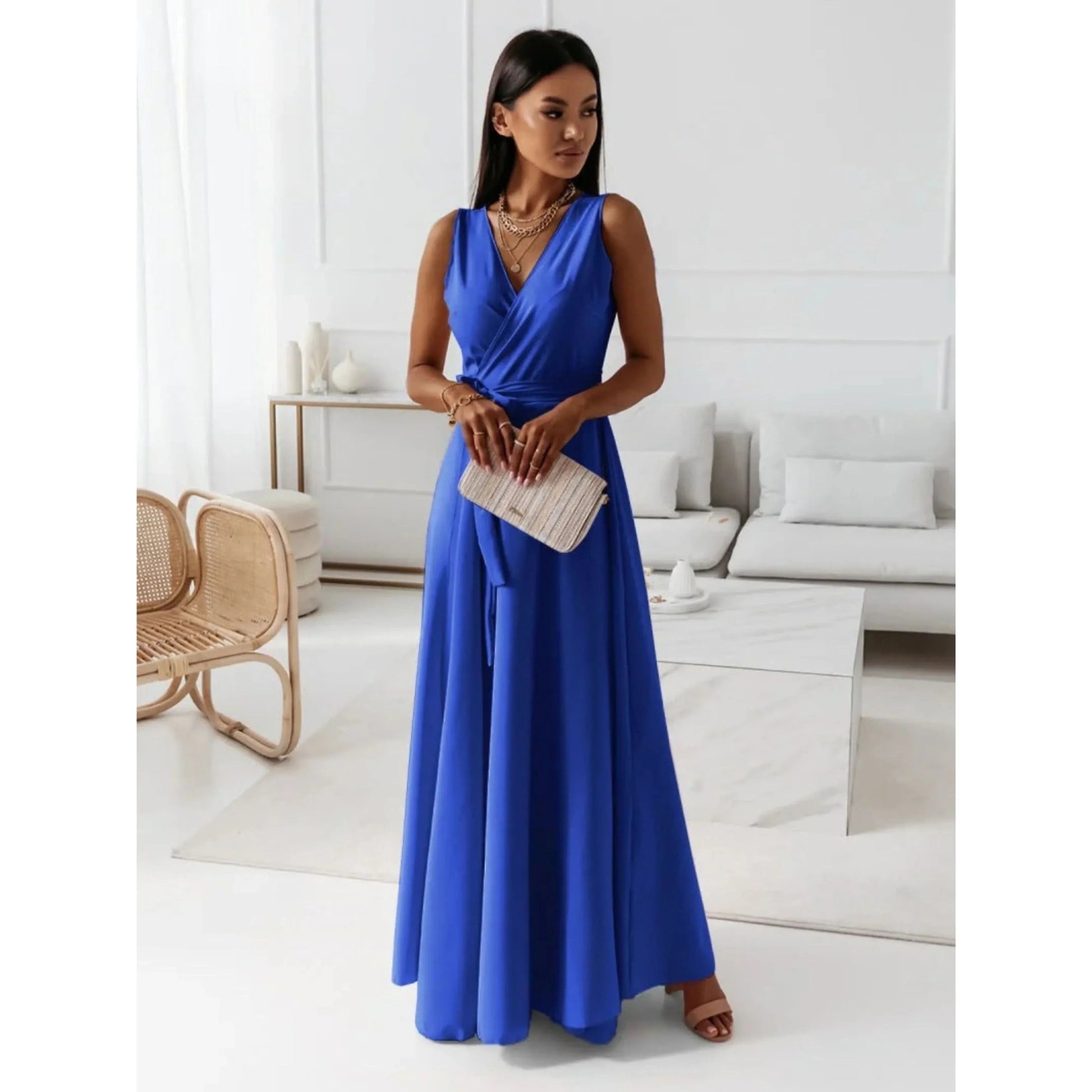 Robe Chic à Col V pour Femmes - Marie Montel