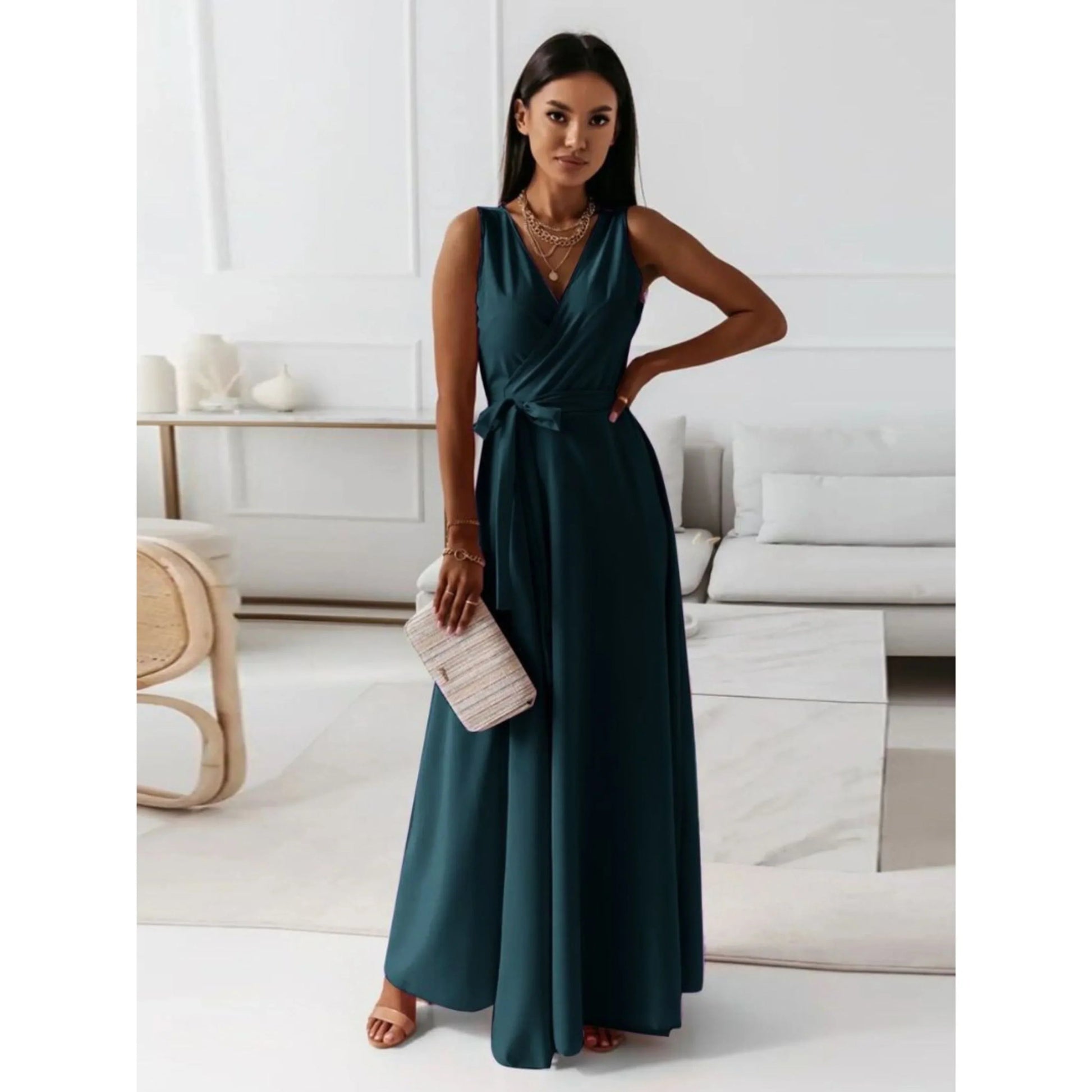 Robe Chic à Col V pour Femmes - Marie Montel