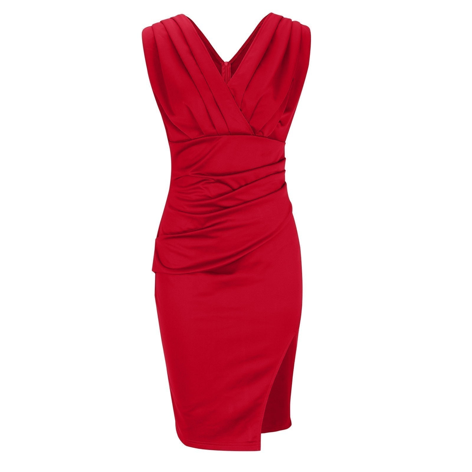 Robe Cintrée avec Décolleté en V et Fente pour Femmes - Marie Montel