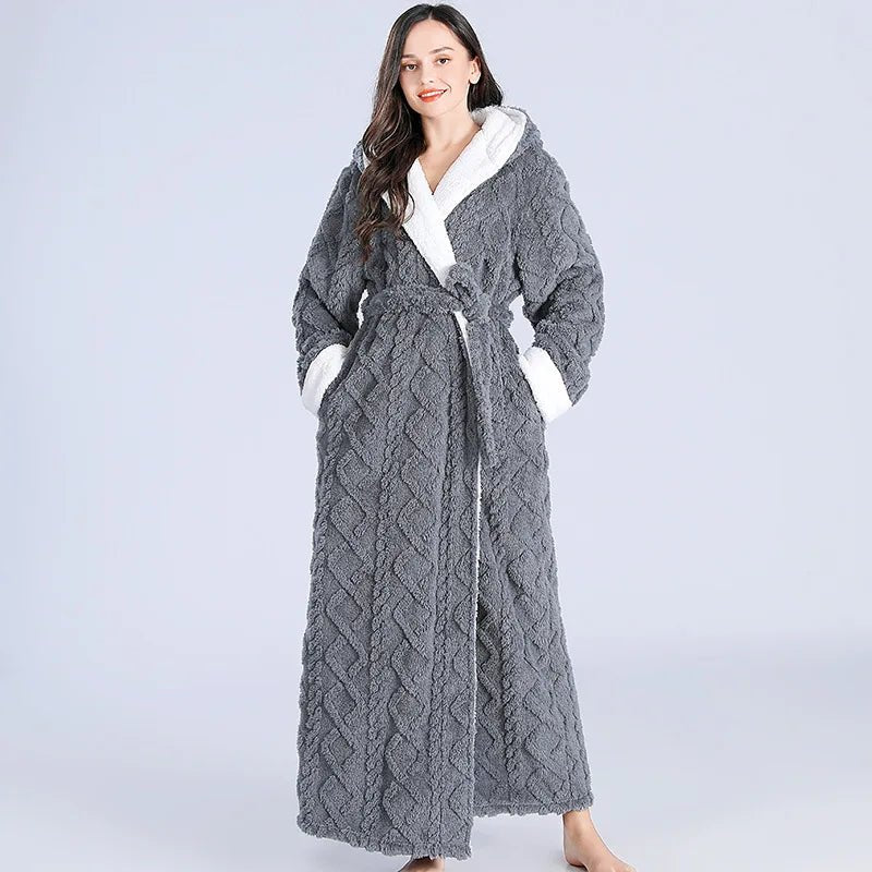 Robe de Chambre Longue en Flanelle pour Femmes - Marie Montel