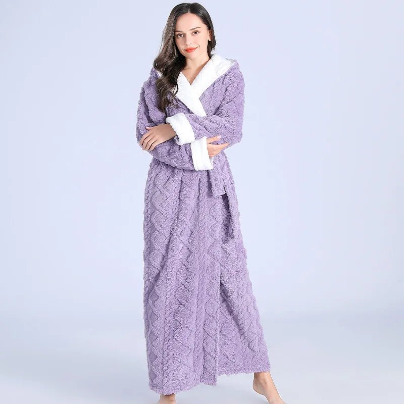 Robe de Chambre Longue en Flanelle pour Femmes - Marie Montel