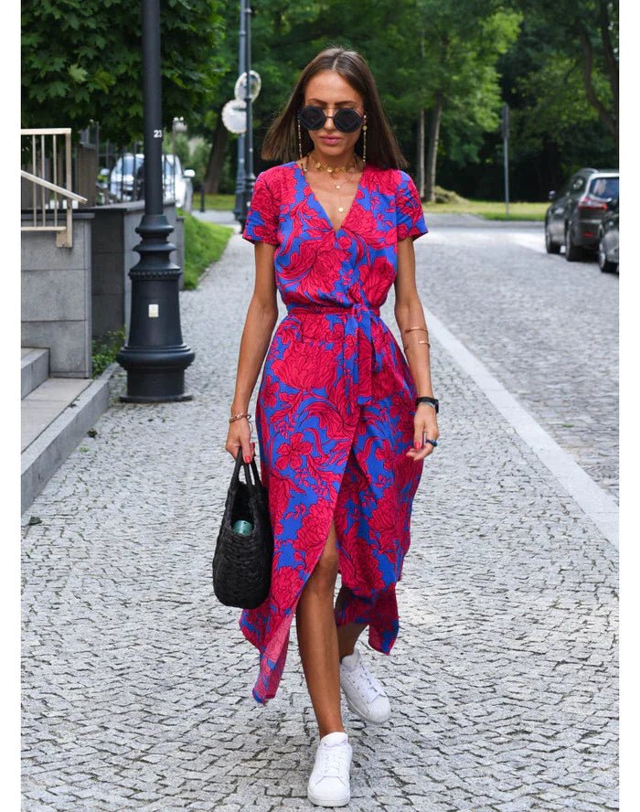 Robe d'Été Chic à Imprimé Floral pour Femmes - Marie Montel