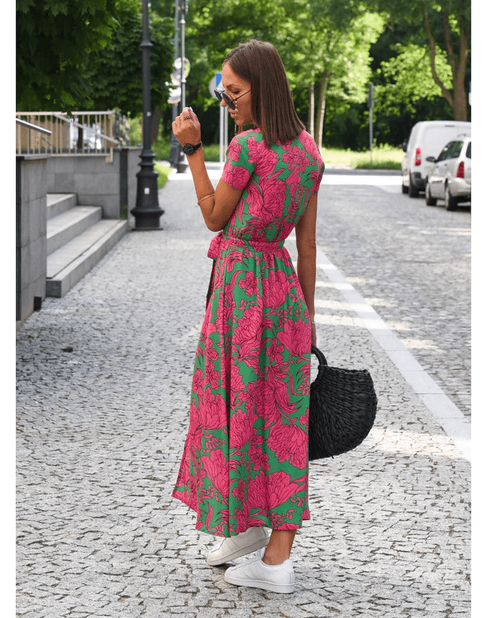 Robe d'Été Chic à Imprimé Floral pour Femmes - Marie Montel