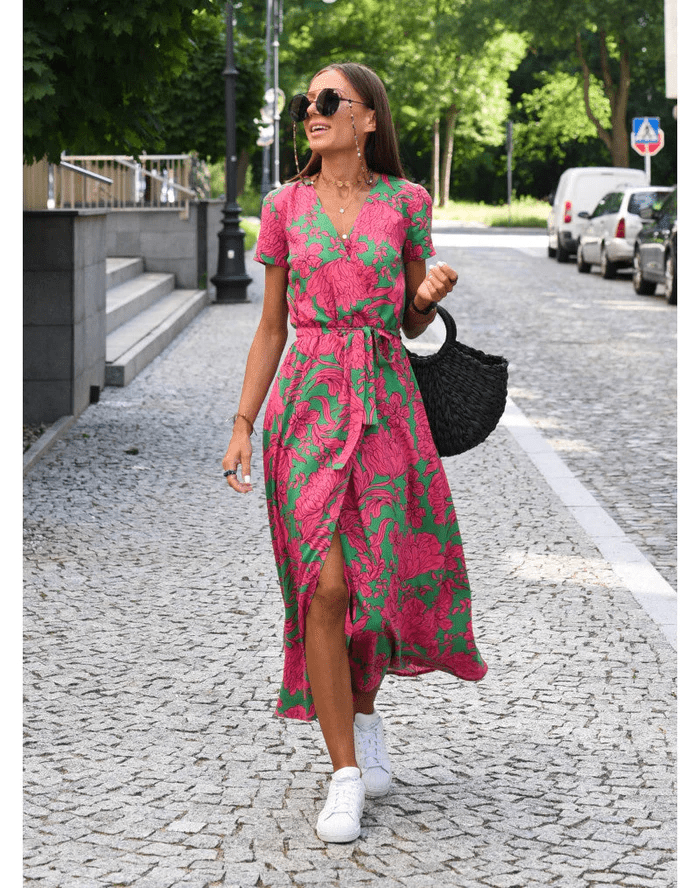 Robe d'Été Chic à Imprimé Floral pour Femmes - Marie Montel