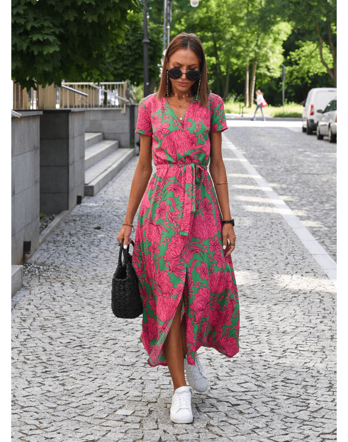 Robe d'Été Chic à Imprimé Floral pour Femmes - Marie Montel