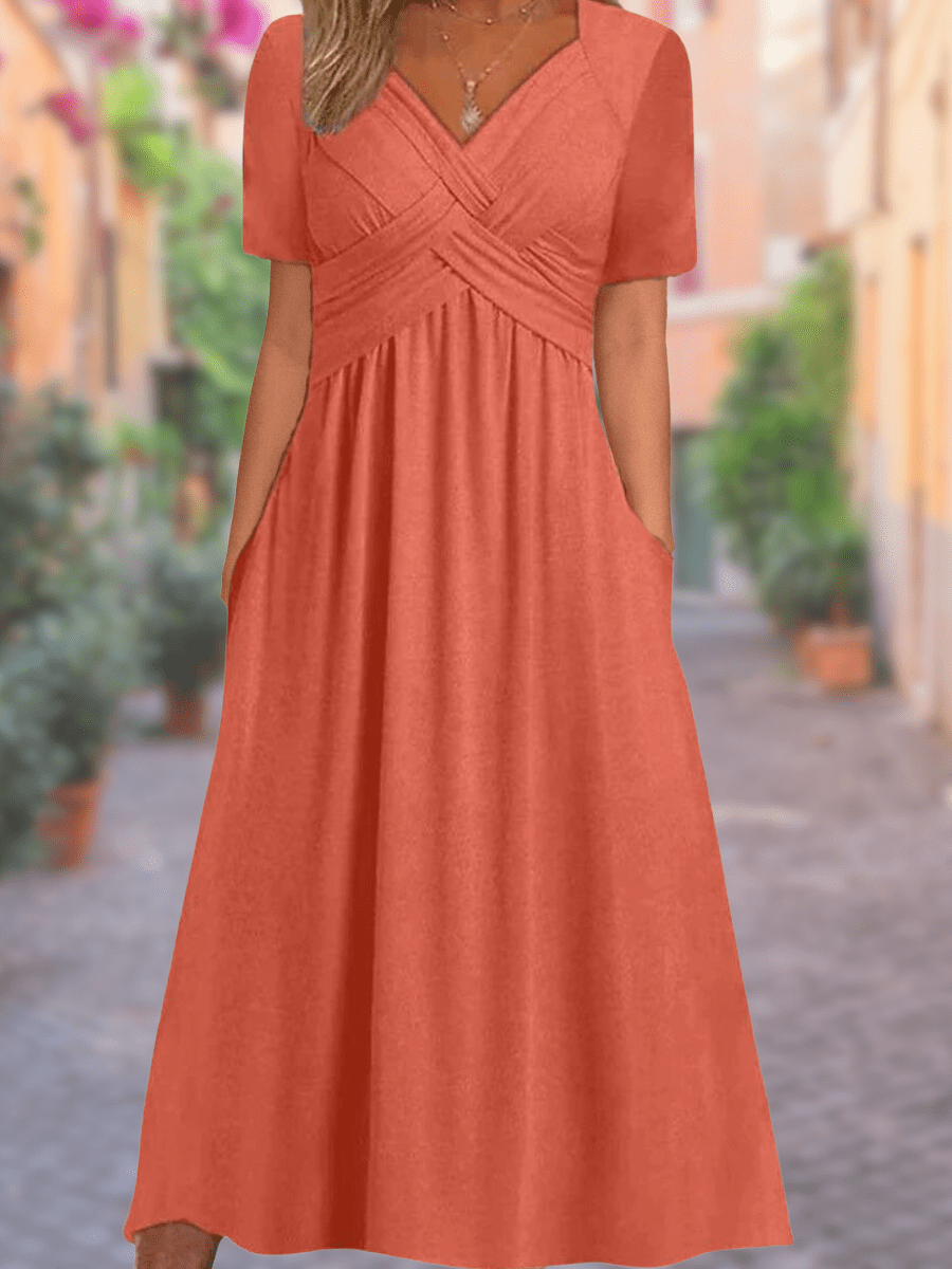 Robe d'Été Élégante à Décolleté pour Femmes - Marie Montel