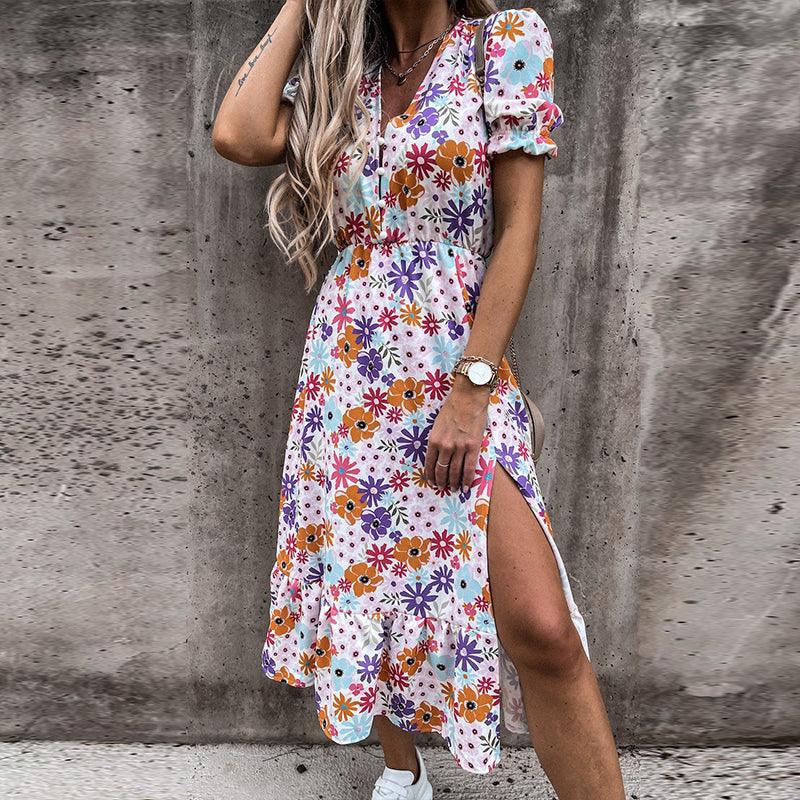Robe d'Été Élégante à Imprimé Floral pour Femmes - Marie Montel