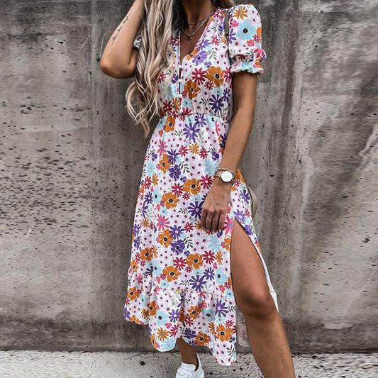 Robe d'Été Élégante à Imprimé Floral pour Femmes - Marie Montel