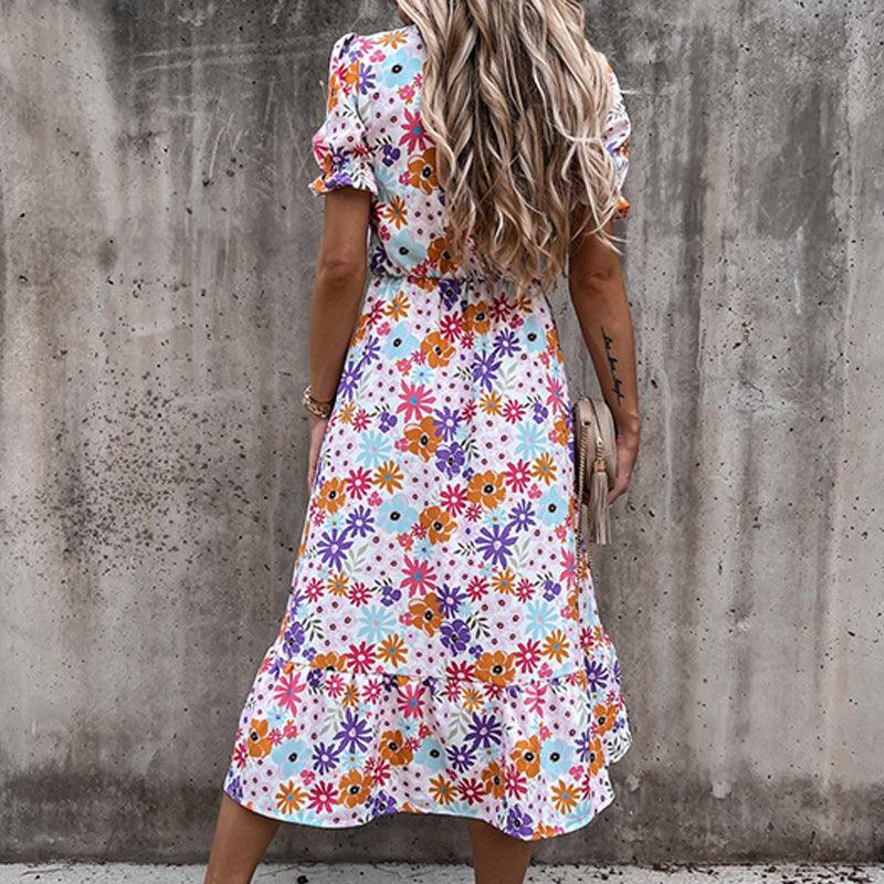 Robe d'Été Élégante à Imprimé Floral pour Femmes - Marie Montel