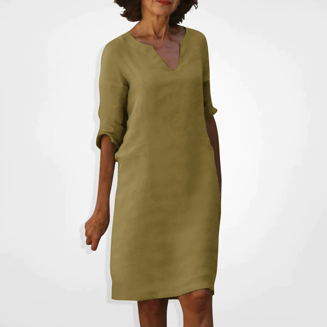 Robe d'Été Élégante avec Décolleté en V pour Femmes - Marie Montel