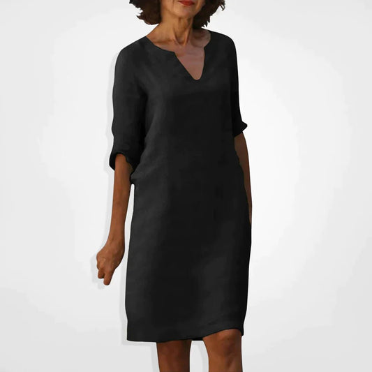 Robe d'Été Élégante avec Décolleté en V pour Femmes - Marie Montel
