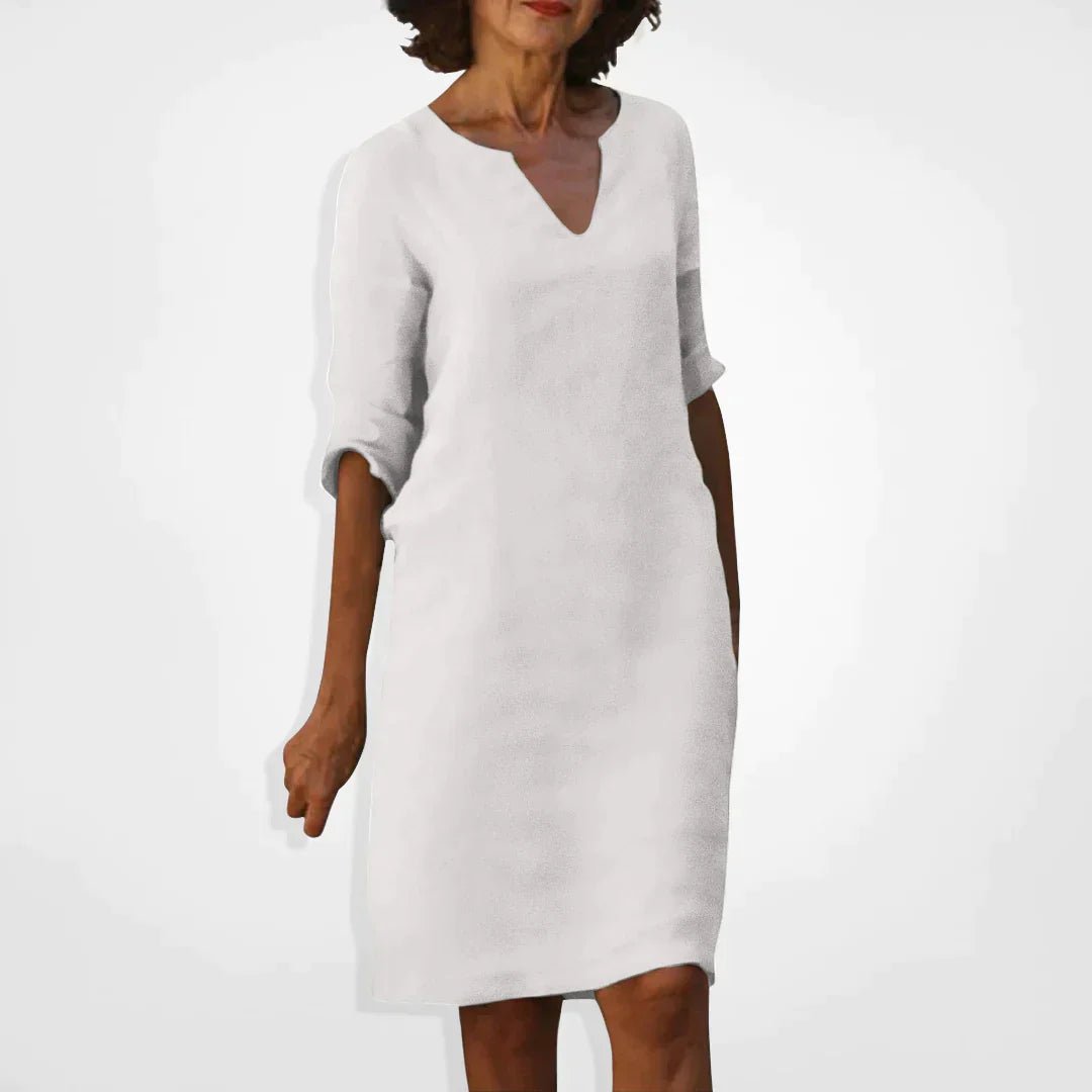 Robe d'Été Élégante avec Décolleté en V pour Femmes - Marie Montel
