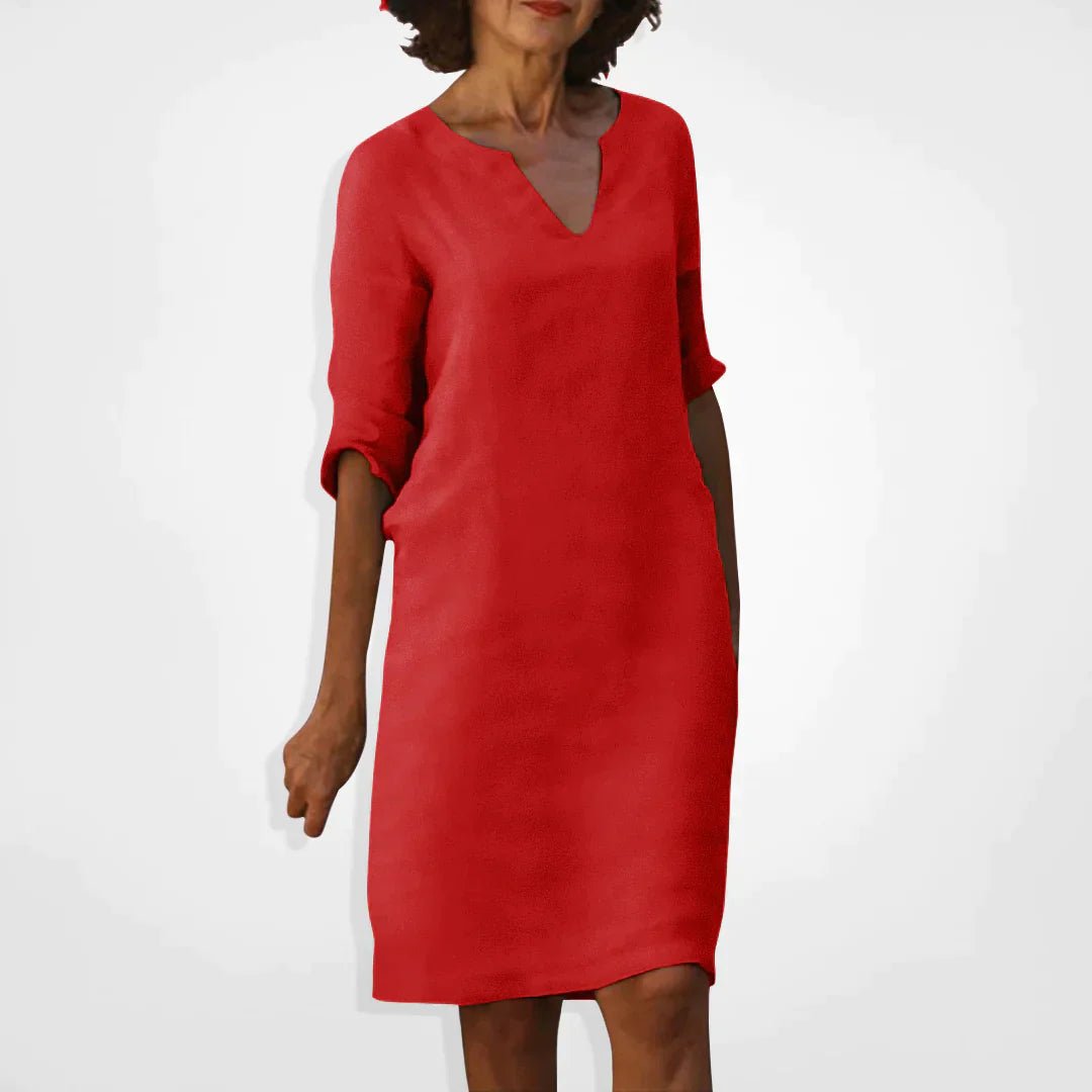 Robe d'Été Élégante avec Décolleté en V pour Femmes - Marie Montel