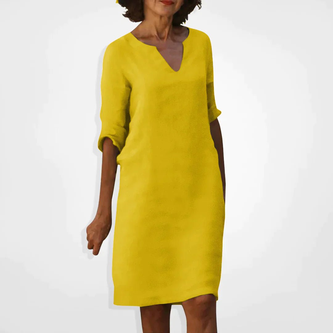 Robe d'Été Élégante avec Décolleté en V pour Femmes - Marie Montel