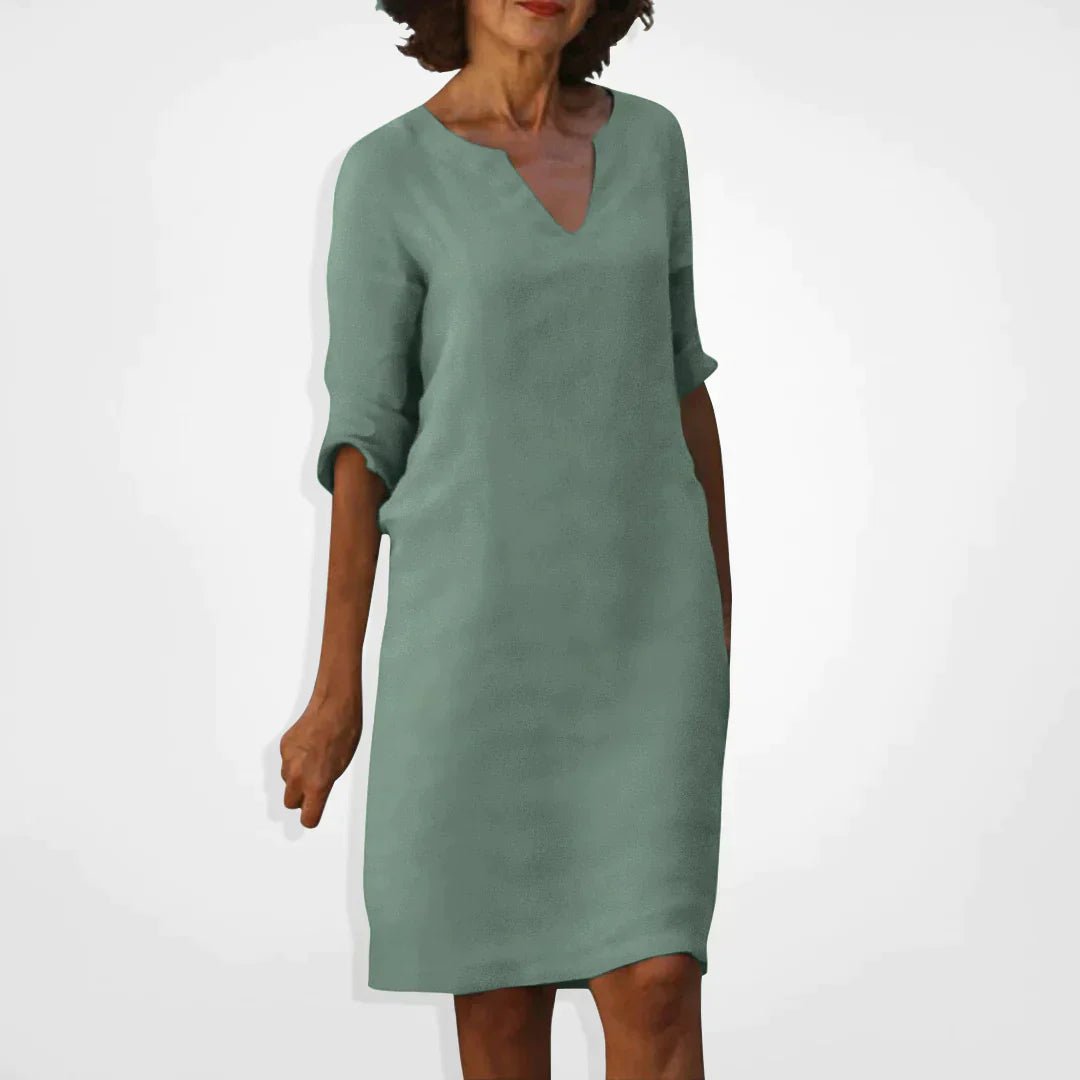 Robe d'Été Élégante avec Décolleté en V pour Femmes - Marie Montel