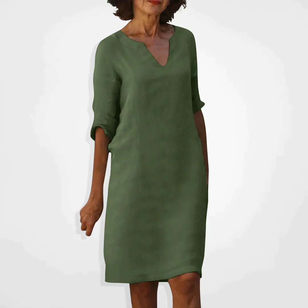 Robe d'Été Élégante avec Décolleté en V pour Femmes - Marie Montel