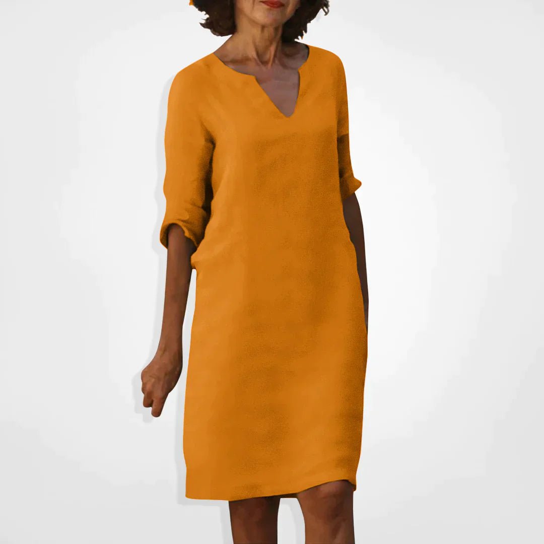 Robe d'Été Élégante avec Décolleté en V pour Femmes - Marie Montel
