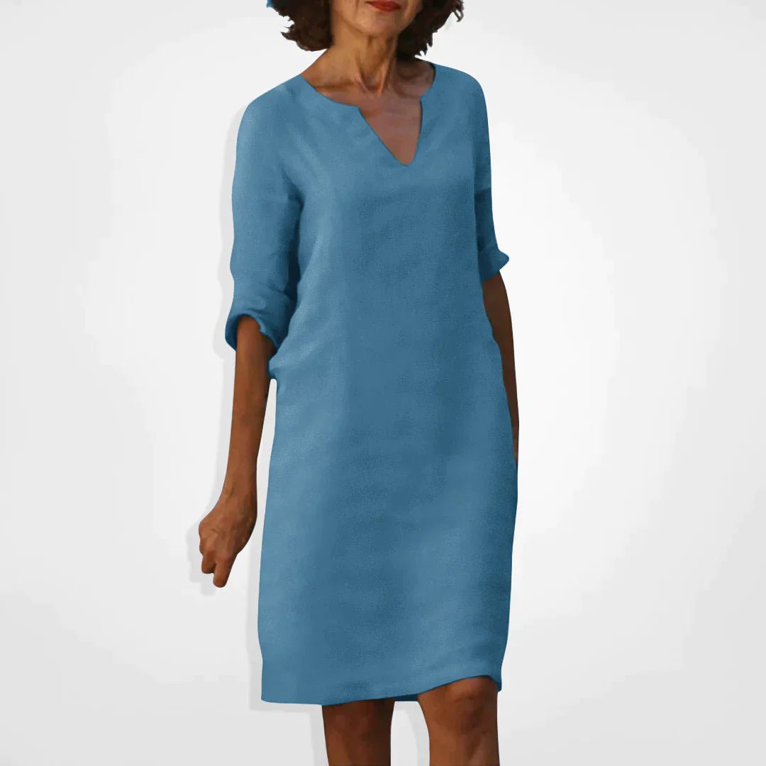 Robe d'Été Élégante avec Décolleté en V pour Femmes - Marie Montel