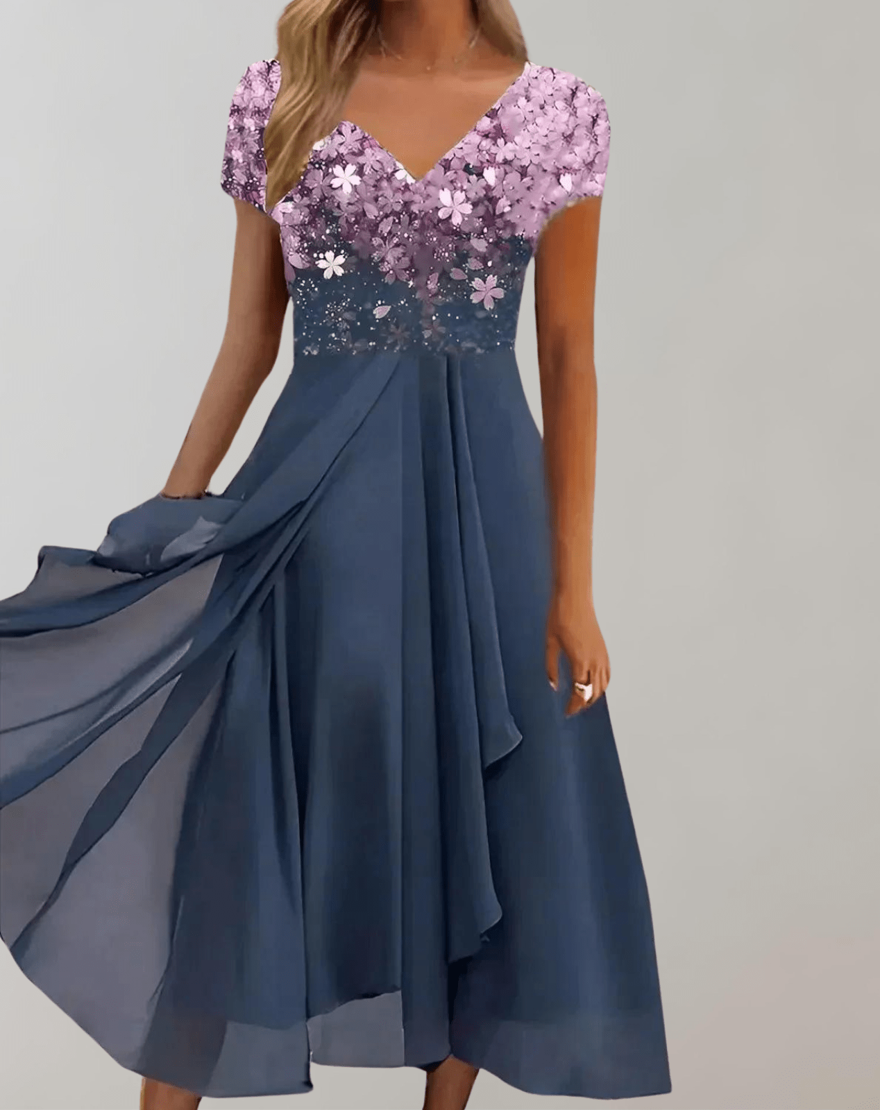 Robe Éclatante avec Fleurs Scintillantes pour Femmes - Marie Montel