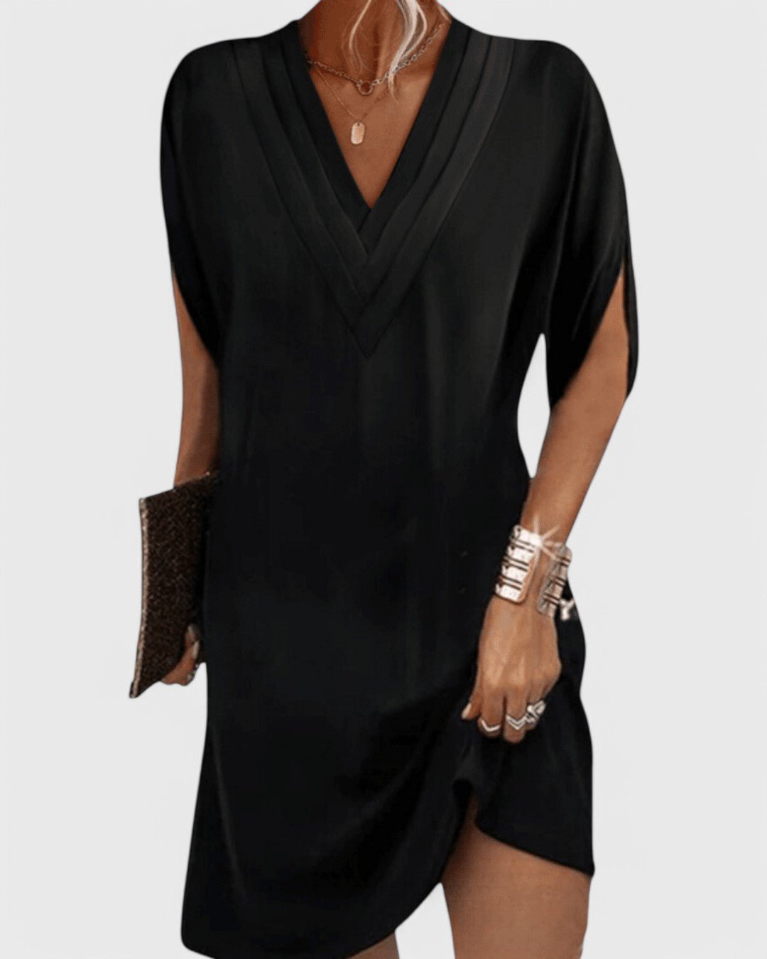 Robe Élégante à Col en V pour Femmes - Marie Montel