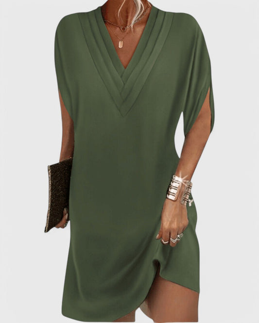 Robe Élégante à Col en V pour Femmes - Marie Montel