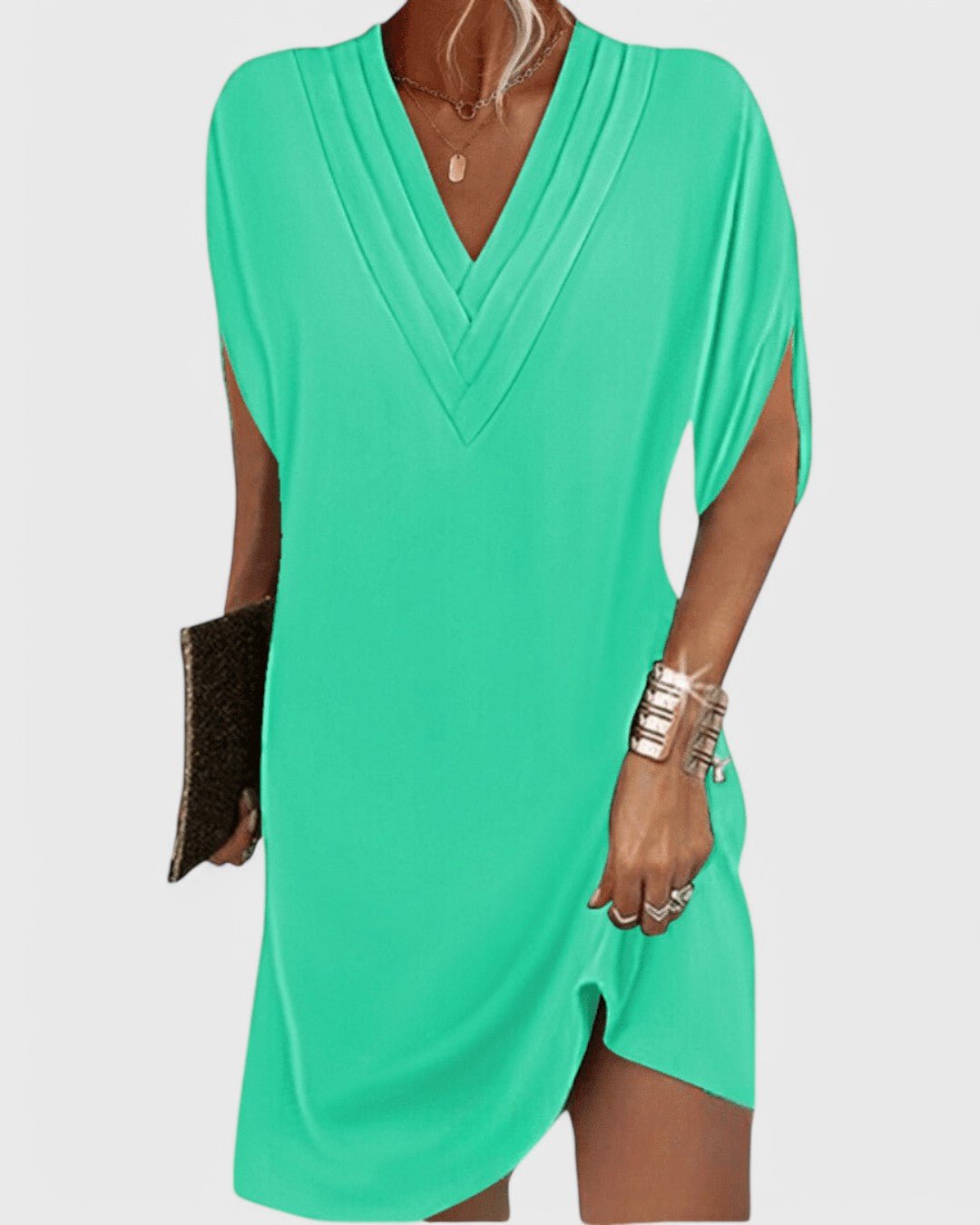 Robe Élégante à Col en V pour Femmes - Marie Montel