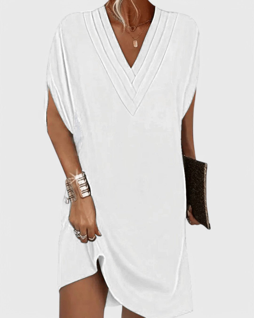Robe Élégante à Col en V pour Femmes - Marie Montel