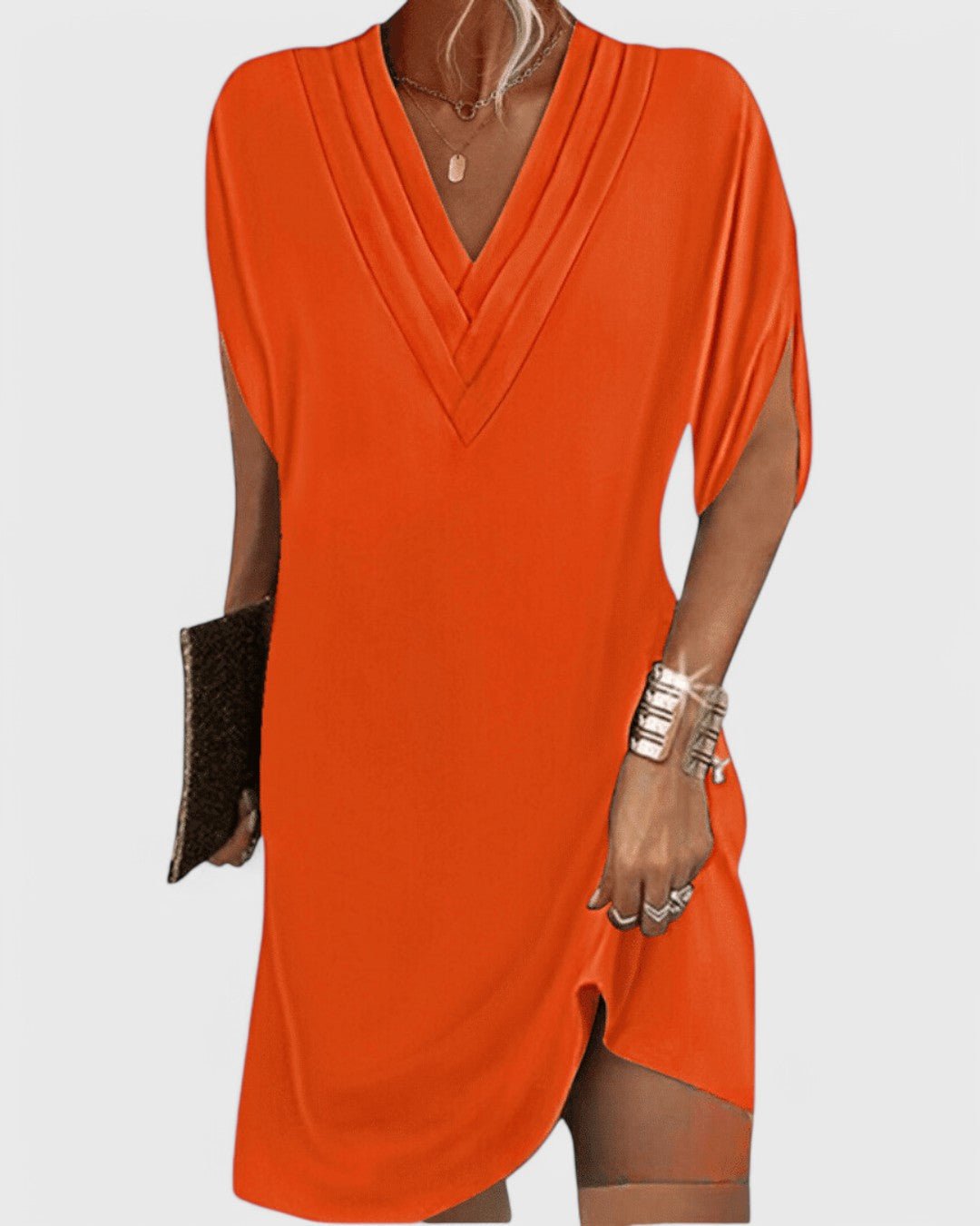 Robe Élégante à Col en V pour Femmes - Marie Montel