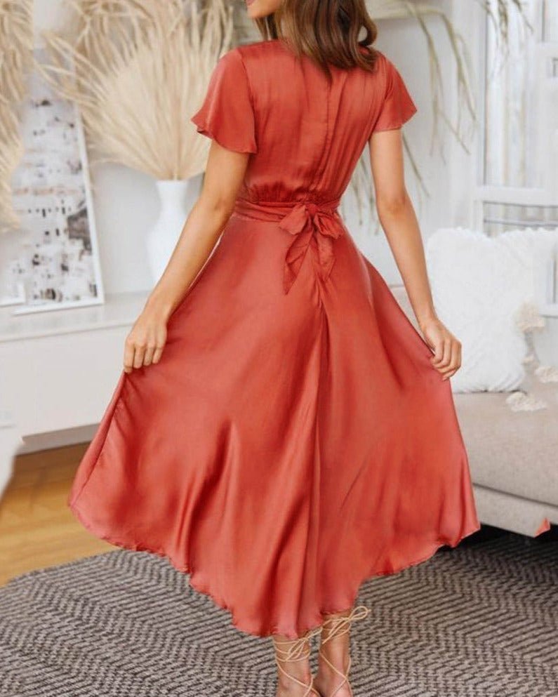 Robe Élégante à Décolleté en V pour Femmes - Marie Montel