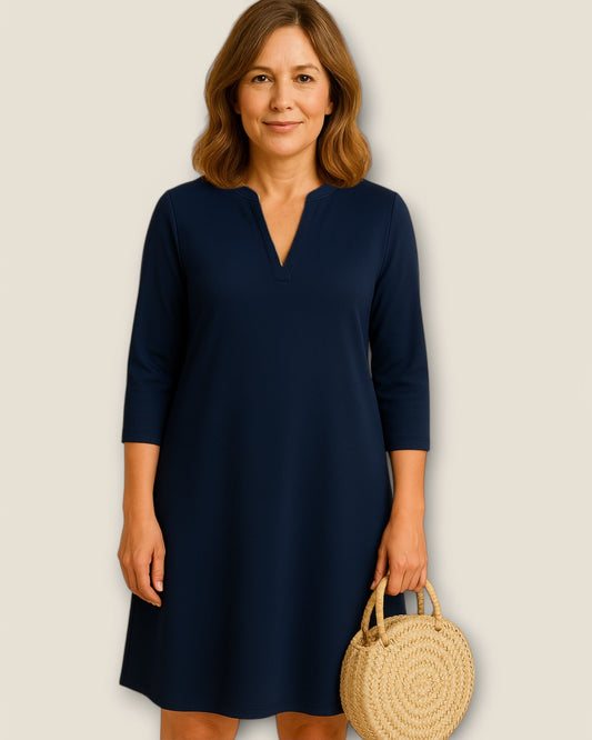 Robe Élégante à Décolleté en V pour Femmes - Marie Montel