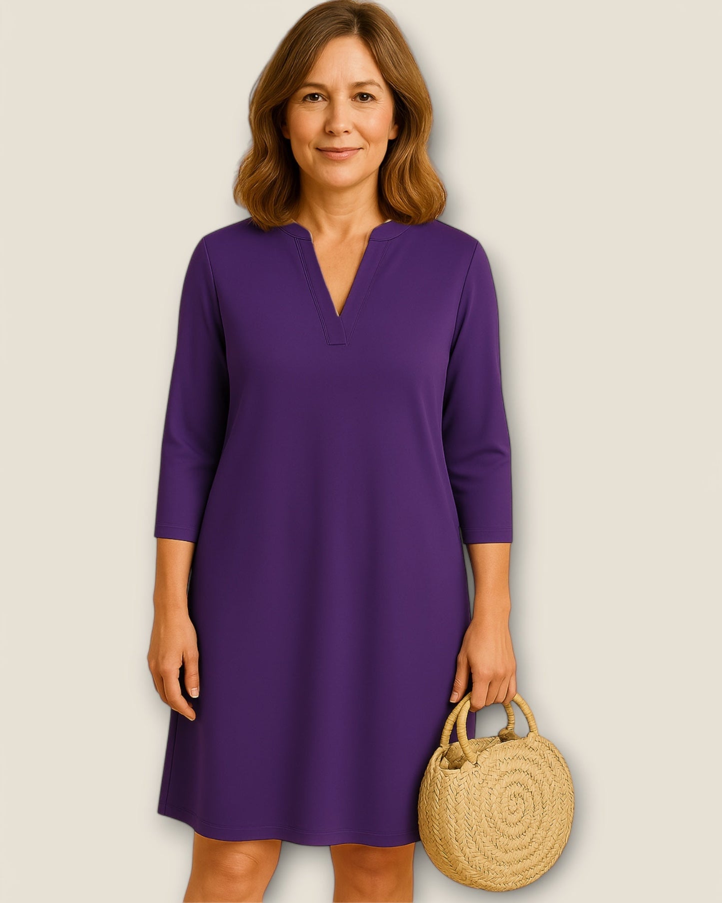 Robe Élégante à Décolleté en V pour Femmes - Marie Montel