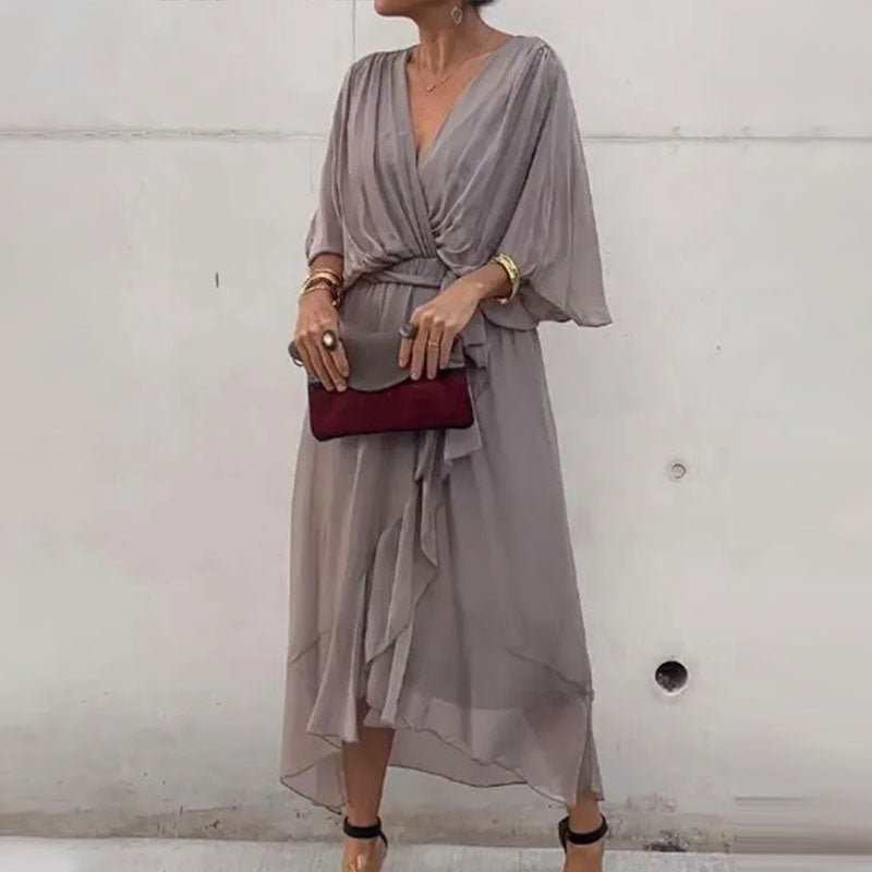 Robe Élégante à Décolleté en V pour Femmes - Marie Montel