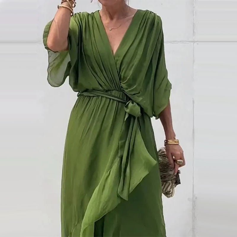 Robe Élégante à Décolleté en V pour Femmes - Marie Montel