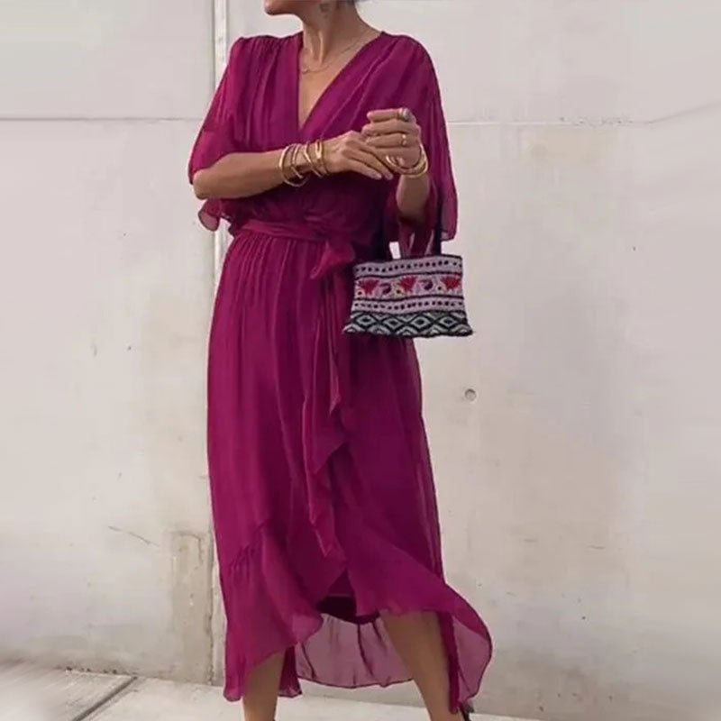 Robe Élégante à Décolleté en V pour Femmes - Marie Montel